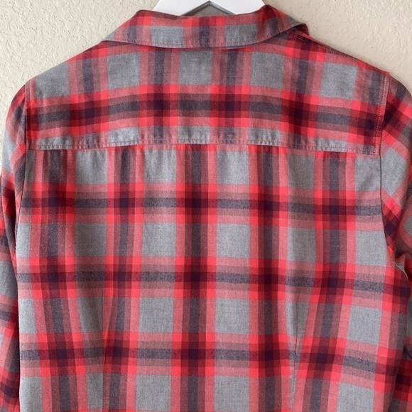 J. Crew Factory The Perfect Plaid Shirt Gray Red - Picture 6 of 12